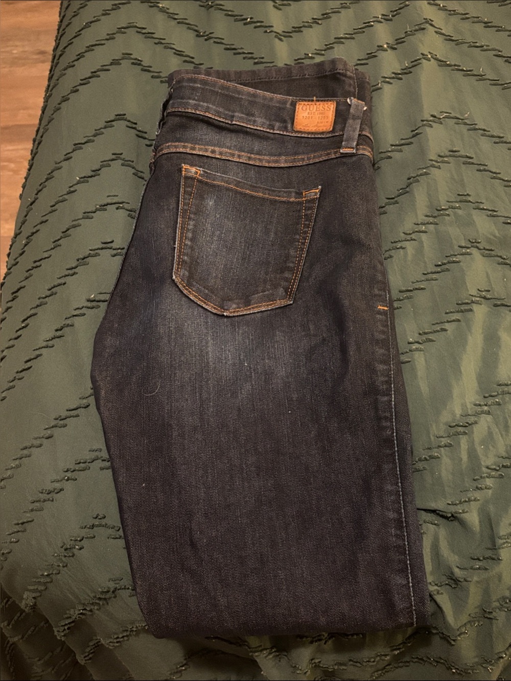 Guess Women's Dark Blue Wide Leg Jeans